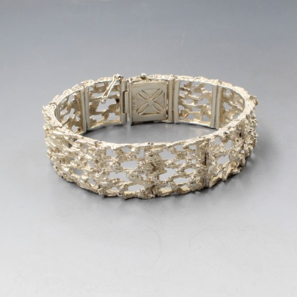 David Shackman vintage silver bracelet 1974